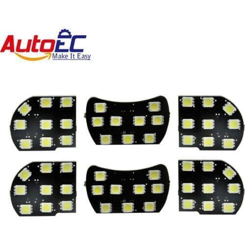 AutoEC 6pcs/set Dome Interior Dome Map Reading Light Mirror LED Lights Kit Package Special Car LED For Buick New Regal #LDK48