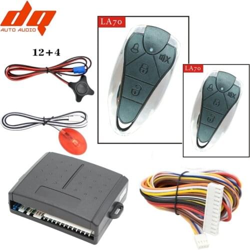 New 12+4 Plug Car Alarm Remote Control Anti-theft Complete Host Horn Harness Kit Universal Modification Switch Lock Model
