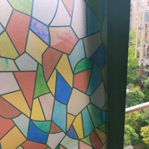 58x100cm Color Electrostatic Translucent Window Sticker Family Sliding Door Bathroom Glass Window Decorative film Cellophane