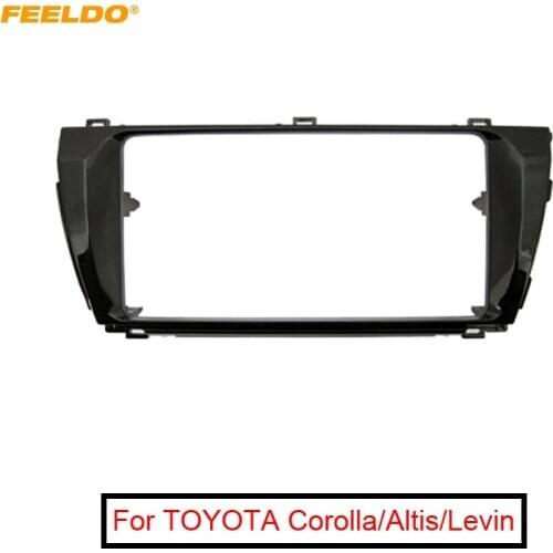 FEELDO Car Stereo Dash Panel Fascia Frame Adapter for TOYOTA Corolla/Altis/Levin (LHD) Audio Refitting Frame Trim Kit