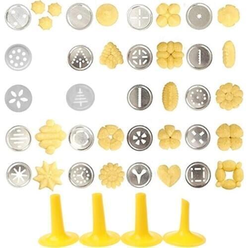 Cookie Press,Cookie Press Gun Kit, DIY Biscuit maker and Churro Maker with 20 Decorative Stencil Discs and 4 Icing Tips