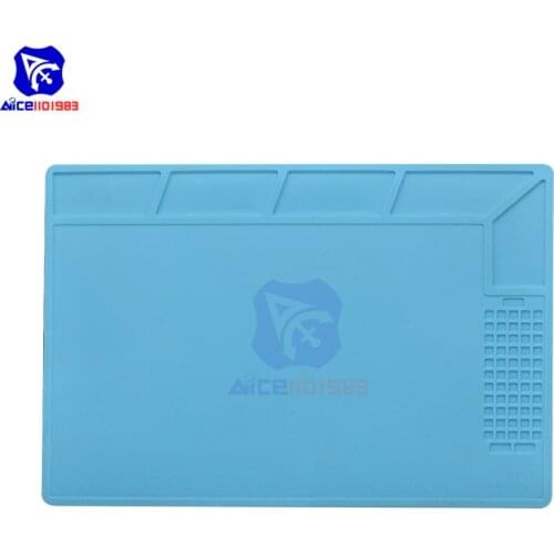 Diymore Soldering Mat Insulation Silicone Magnetic Repair Work Mat Heat-Resistant Soldering Station Mat for BGA 338 x 228mm