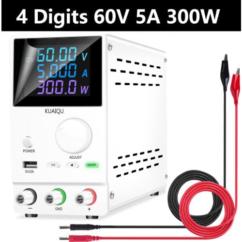 LCD Screen DC Lab Bench Power Supply 30v 10a 60v 5a Adjustable Switching Bench Source Digital Voltage Regulator 0.001A 120V 3A