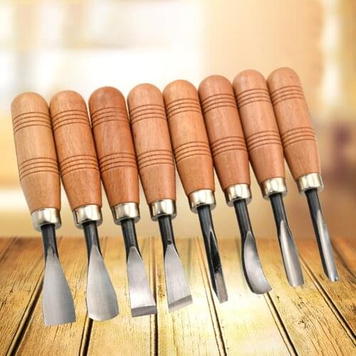 8-in-1 8 Pcs Wood Cutter Wood Carving Tools Woodworking Tool Detail Chisel Home Household Multifunction Utility Tool Kit