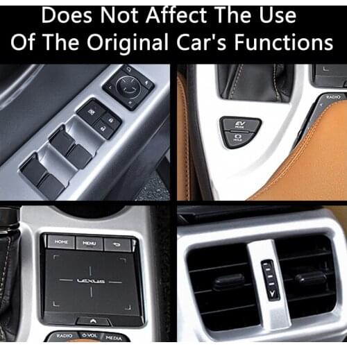 QHCP Rear Armrest Outlet Cover Gear Shift Panel Frame Inner Door Bowl Sticker Silver Fit For Leuxs UX260H Interior Kit Accessory