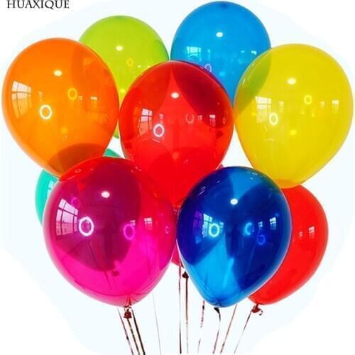 14/28Pcs 10inch Colorful Crystal Clear Balloon Transparent Gem Pearl Latex Balloon Happy Birthday Party Wedding Xmas Decor Balls