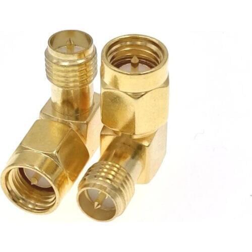 SMA Male to RP-SMA Female Male Center Right Angle 90 Deg Connector Adapter