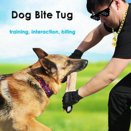 Dog Training Bite Tug Pillow Sleeve with 2 Rope Handles Durable Training Malinois German Shepherd Rottweiler Pet Chewing Toy