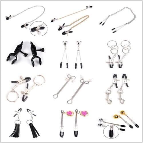 Exotic Accessories 1Pairs/1PCS Metal Bell Nipple Clamps With Chain Clips Flirting Teasing Sex Flirt Bondage Kit Slave Bdsm