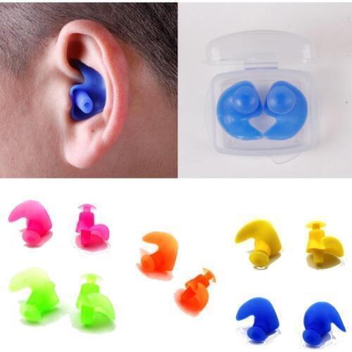 1 Pair Soft Waterproof Swimming Earplugs Professional Silicone Swim Earplugs Adult Swimmers Children Diving Anti-Noise Ear Plugs