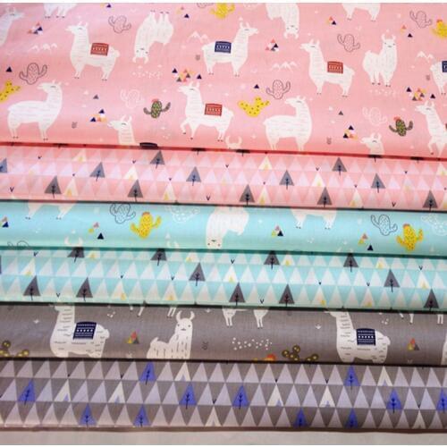 100% Printed Twill Cotton Fabric Sewing Craft Fabric Use for Baby Sheet &quilt DIY Hand-made Skin-friendly Fabric 50cm x160cm