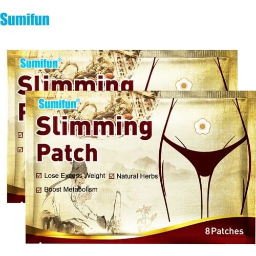 16pcs=2bags Slim Belly Waist Patches Fat Burning Losing Weight Plaster Herbal Cellulite Navel Sticker Slimming Products D7909