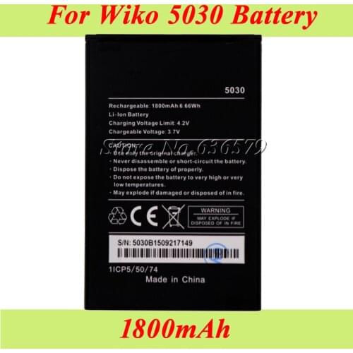For Wiko 5030 Battery 1800mAh Batterie Bateria AKKU