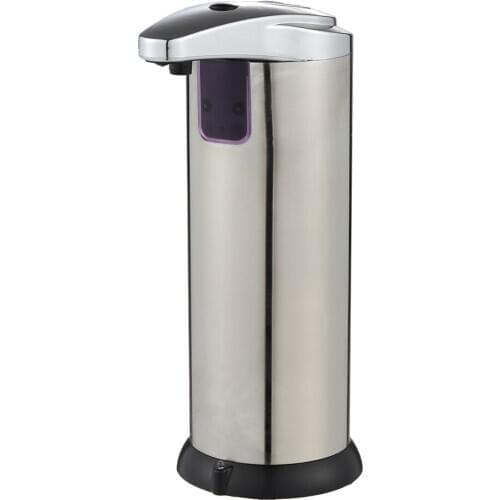 Non-Contact Stainless Steel Soap Dispenser, Intelligent Sensor Soap Dispenser, Hotel Bathroom Distribution Soap Dispenser Silver