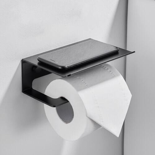 Hot Sale High Quality Bathroom Roll Holder Stainless Steel Mobile Phone Paper Towel Holder Toilet Paper Holder