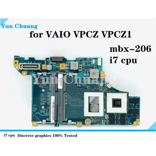 For Sony Vaio VPCZ1 VPCZ1390X Laptop Motherboard A1754727A A1789397A MBX-206 Main Board DDR3 I7 CPU 100% fully tested