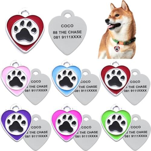 Cat Dog ID Tag Custom Free Engraving Personalized Dog Collar Pet Charm Name Pendant Bone Necklace Collar Puppy