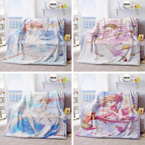 Cardcaptor Style Anime Figures Cartoon Product Cosplay Accessories Customized Blanket Warm Home Bed Unisex Gifts