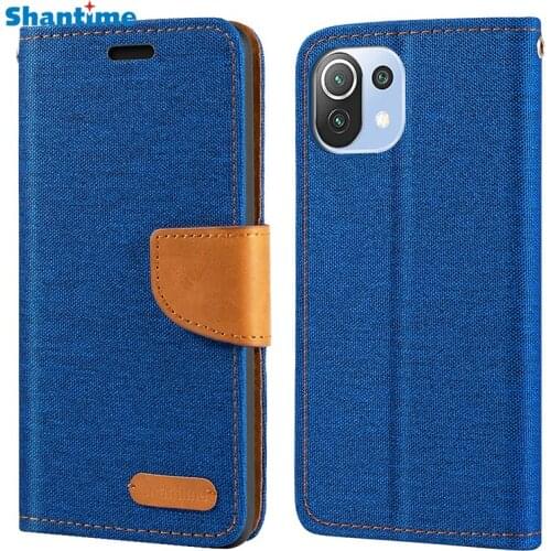 Oxford Leather Wallet Case For Xiaomi Mi 11 Lite 5G With TPU Soft Back Cover Magnet Case For Xiaomi Mi 11 Youth Mi 11 Lite India