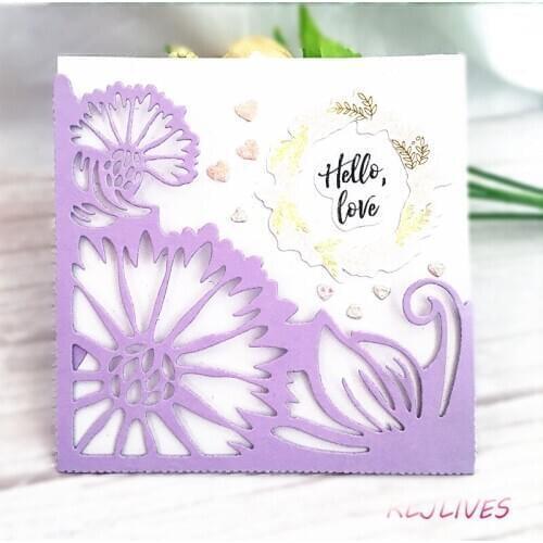 Lace Flower Corner Metal Cutting Dies Stencils for DIY Scrapbooking Stamp/photo album Decorative Embossing DIY Paper Cards