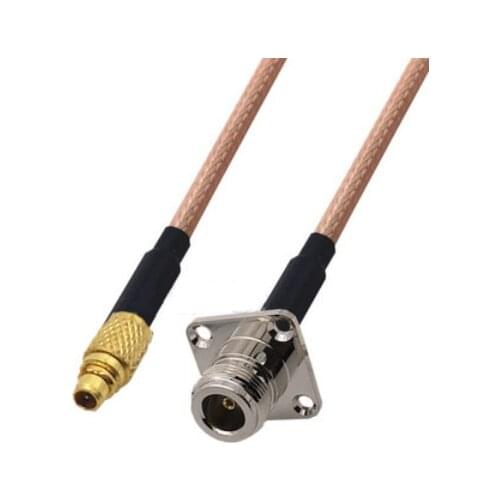 MMCX Male to N Female 4 hole panel Flange Connector Pigtail Jumper RG316 Cable 50 ohm