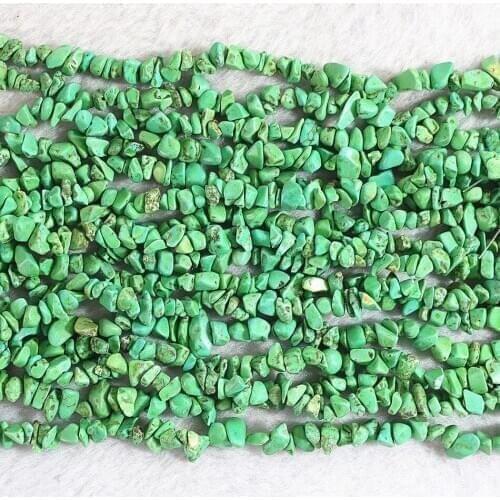 Fashion green calaite turquoises stones irregular gravel stone 5x7mm newly loose beads diy high quality Jewelry 35" B545