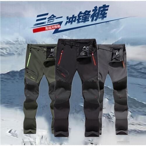 Men And Women Plus Velvet Thickening Outdoor Big Yards In The Fall And Winter Of Pants Snowboarding Pants