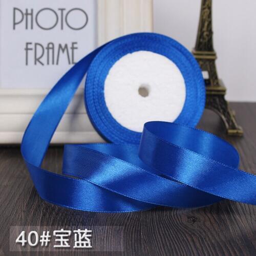 New (25 yards/roll) 3/4" (20mm) Royal blue Single Face Satin Ribbon Webbing Decoration Gift Christmas Ribbons 22merters /lot