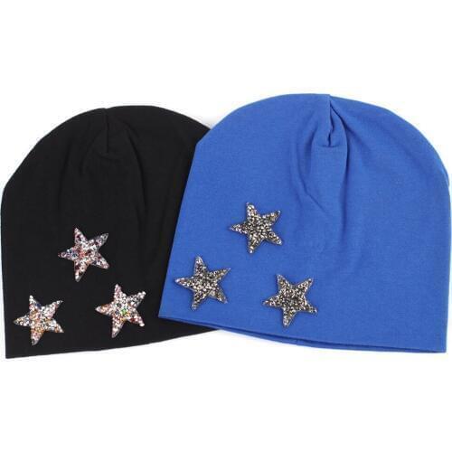 Autumn Winter Newborn Cotton Beanie Hat Baby Hats Star Candy Color Slouchy Beanies for Boys and Girls DIY Skullies&Beanies Kids