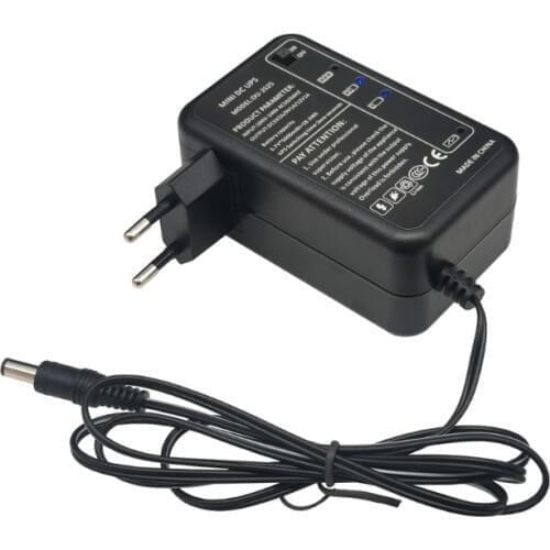 Rechargeable 5000mAh 5V 9V 12V UPS Uninterrupted Backup Power Supply 5.5x5.1mm Output for WiFi Router LED CCTV Camera