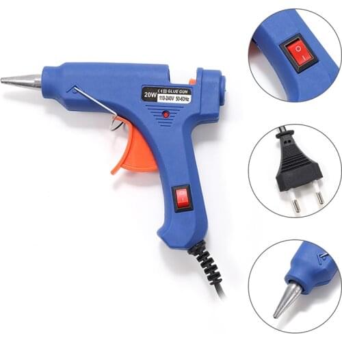 Hot Melt Glue Gun with 7*100MM Glue Sticks 20W Industrial Mini Guns Thermo Electric Heat Temperature Tool