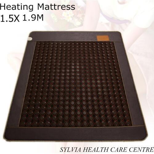 Present for Christmas! Natural tourmaline mat ochre heat cushion tourmaline physical therapy mat eye cover 1.5X1.9M/ 59''X74.8