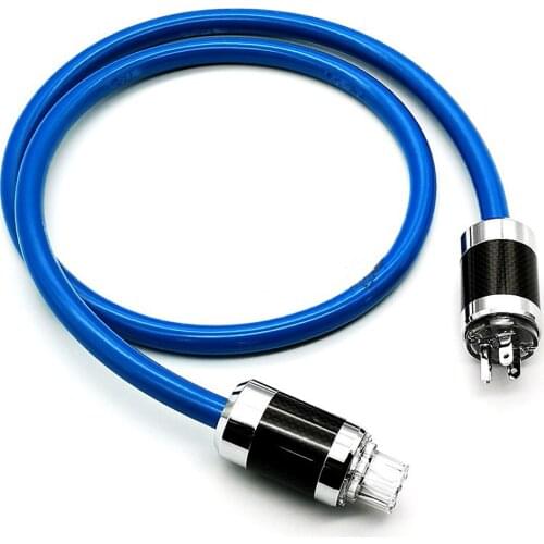 Silver Plated US Mains Power Cable HIFI SChuko Power Cord Cable HIFI For CD Tube amplifer