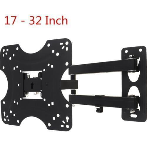 Adjustable Frosted Material TV Wall Mount Bracket Flat Panel TV Frame with Accessories for 17 - 32 Inch LCD LED Monitor Flat Pan