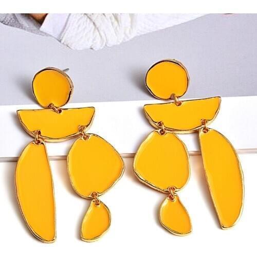 New Arrival Oiled metal earrings High-quality Irregular Dangling Drop Earrings Wholesale Fashion Jewelry Accessories For Women