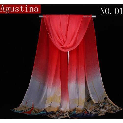 Silk scarf hijab scarves women shawl sjaal winter wrap luxury chiffon designer brand quality fashion print long scraf plaid coat