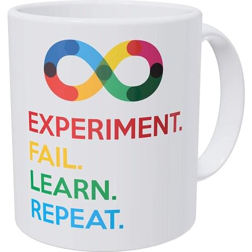 Bold Science, Experiment, Fail, Learn, Repeat. Teacher. Funny Coffee Mug 11 Ounces Inspirational And Motivational