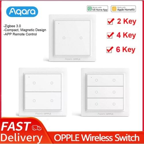 2020 Aqara Opple Wireless Smart Switch International Version ZigBee 3.0 Work With Mijia App Apple HomeKit Opple Wall Switch