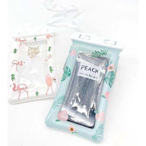 Waterproof Swimming Bag Fingerprint Unlock Cartoon Floating Air Phone Bag Outdoor Diving Beach Water Bag