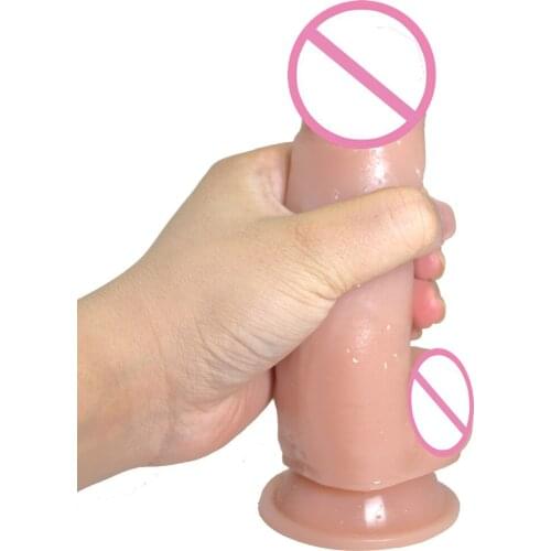 Female Realistic Dildo 18*5.0cm Big Penis With Suction Cup Thick Dick Anal Sex Toys For Women G-spot Massager Masturbate Flirt