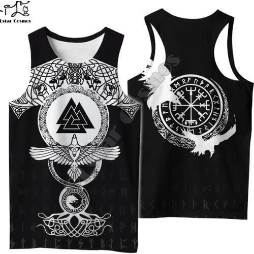 PLstar Cosmos Viking Warriors Movie Vikings Tattoo Symbol New Fashion 3DPrint Unisex Hot Summer Vest/Tank Top Mens Womens s-6