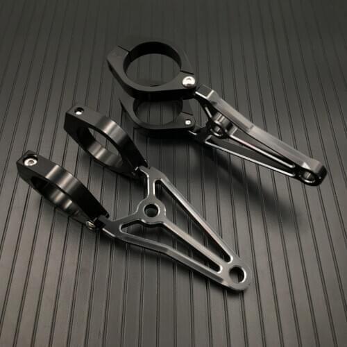 1Pair Motorcycle Motorbike Headlight Mount Bracket Fork Head Lamp Holder for Cafe Racer Motor Accessories