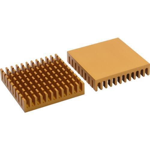 10/100pcs 45*45*10mm Heatsink Cooling Aluminum Heat Sink Radiator Cooler for LED IC Transistor,Module PCB 45x45x10mm Gold Groove