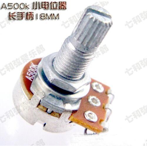 10 pcs A500k long Split shaft 18mm ELectric Bass Guitar Volume Tone Pots Audio Tone Switch Potentiometer