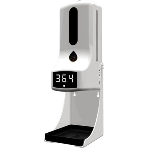1000Ml K9 Pro Wall-Mounted Thermometer with Soap Dispenser,with Alarm,for Use in Offices,Schools and Communities