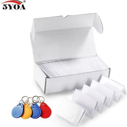 1000pcs 13.56MHz IC M1 S50 Keyfobs Cards Tags Access Control RFID Key Finder Token Attendance Management Keychain ABS Waterproof