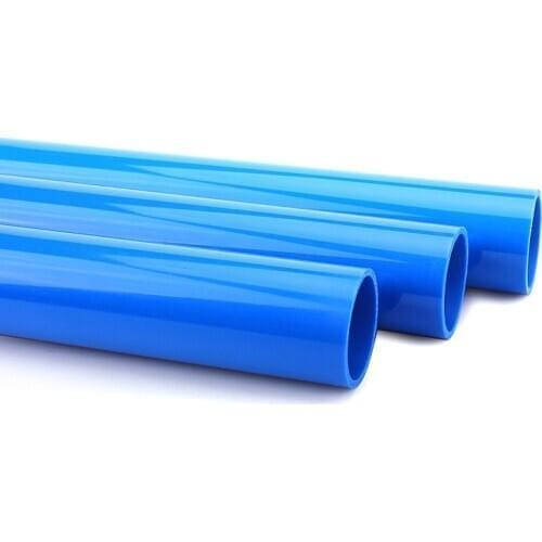 2PCS Blue PVC Pipe Aquarium Water Pipe Reef Tank Cycling Water Supply Plumbing Outer Diameter 20mm to 50mm 50cm Length