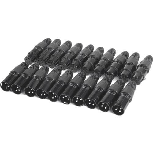 20Pcs 3Pin Xlr Male To Female Microphone Extension Cable Microphone Cables Plug o Socket Mic o Connector Adapter