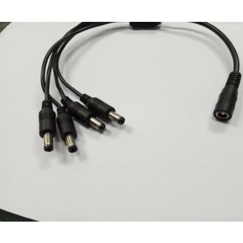 20pcs DC 1 Female to 4 Male 5.5x2.1mm Plug Adapter Cable for CCTV Camera New