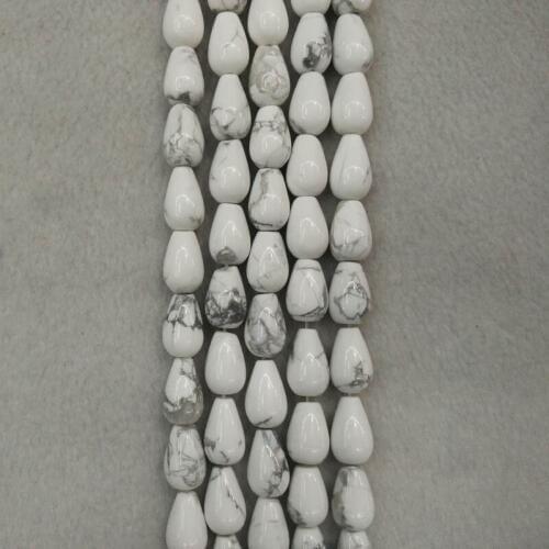 2016 Fashion natural stone water drop spacer beads 8x12mm for jewelry making wholesale 65pcs/lot free shipping